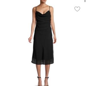 TASH+SOPHIE Cowlneck Midi Slip Dress
